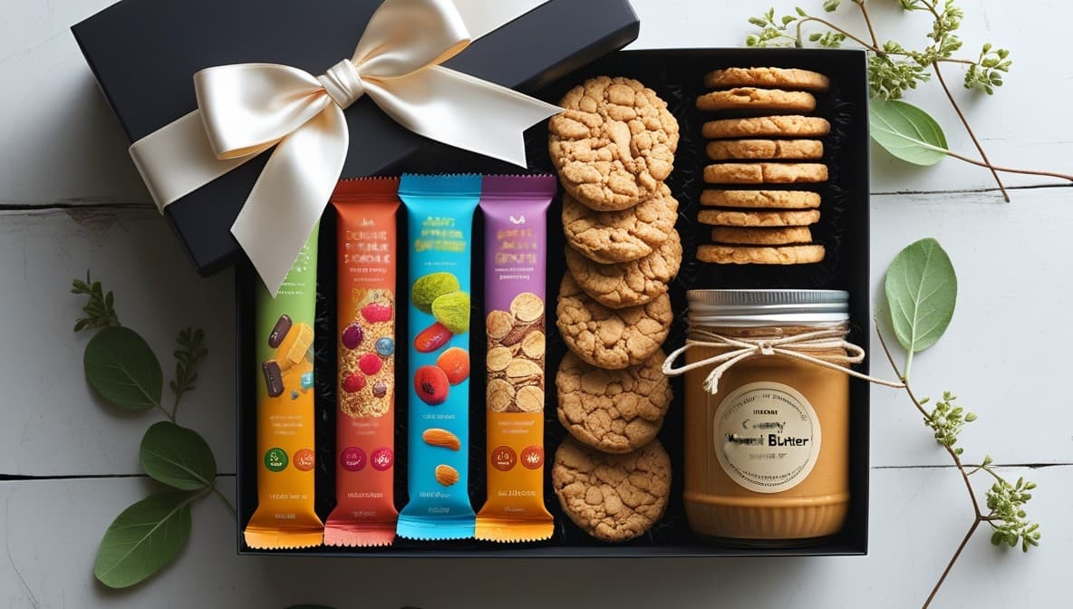 box regalo personalizzato con prodotti alimentari fitness